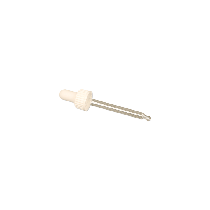 GL18 30ml, 82mm White Pipette (For 30ml Clear Dropper Bottle) - Caps - Pipettes - Coloured Bottles