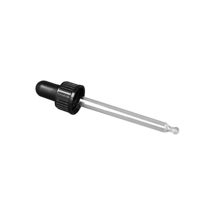 GL18 50ml, 89mm Black Pipette - Caps - Pipettes - Coloured Bottles