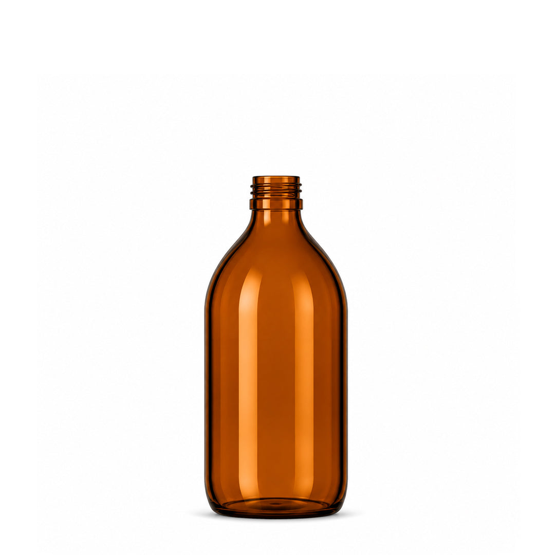 500ml Amber Glass Alpha Bottle - Glass - Medical Glass - Coloured Bottles