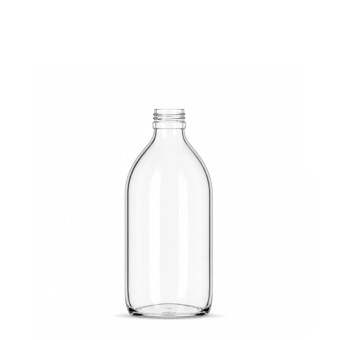 500ml Clear Glass Alpha Bottle - Glass - Medical Glass - Coloured Bottles