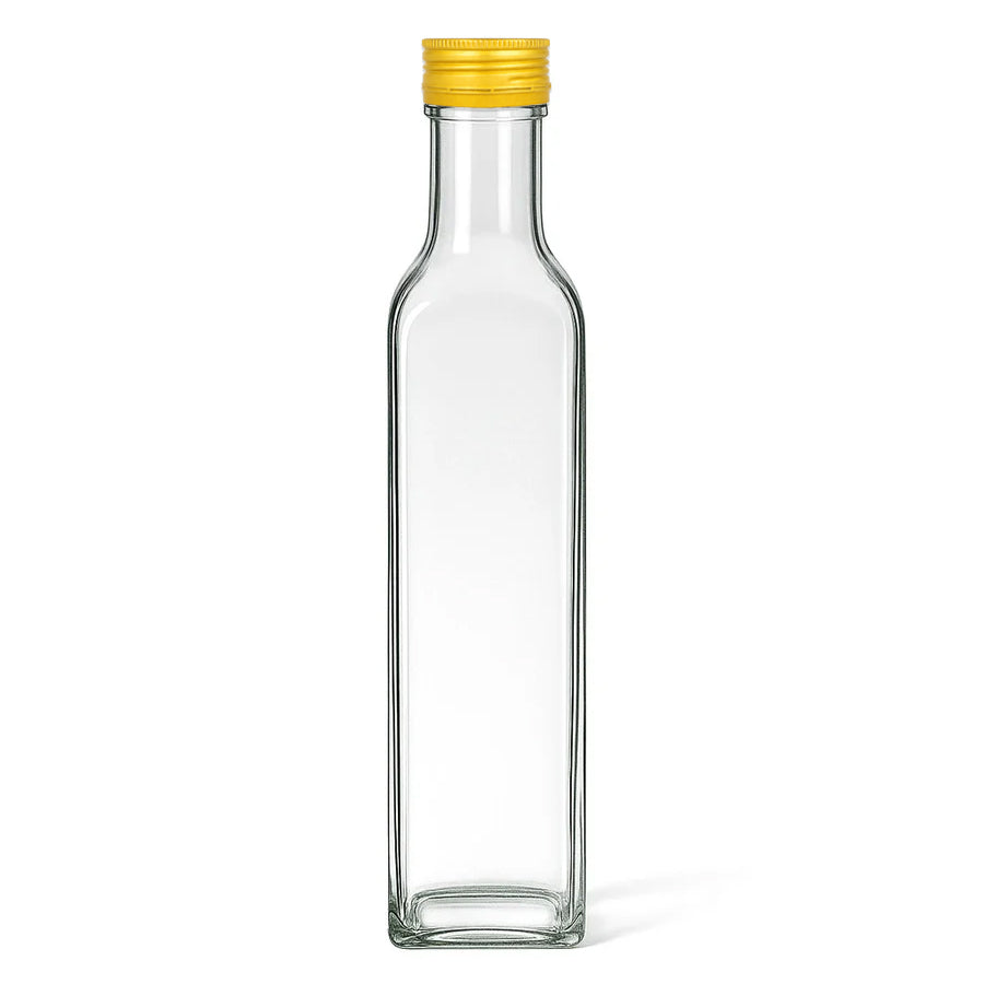 Botella Marasca de Vidrio Transparente de 500ml