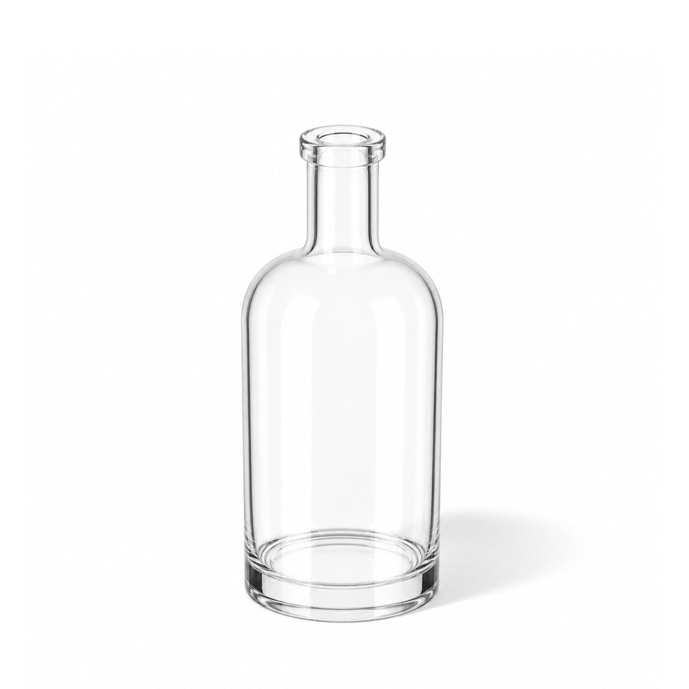 500ml Clear Glass Round Nocturne Bottle (Cork Neck) - Glass - Food Glass - Coloured Bottles