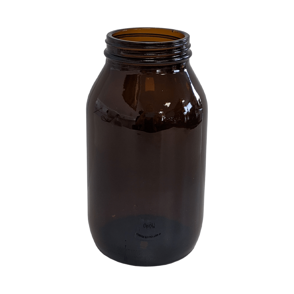 500ml Amber Glass Powder Jar - Glass - Medical Glass - Coloured Bottles