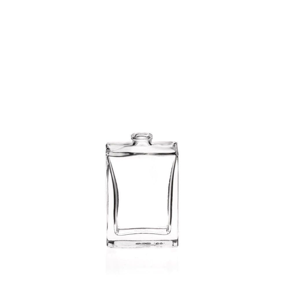 Cosmetic Bottles - 50ml Clear Glass Rectangle Everest Bottle