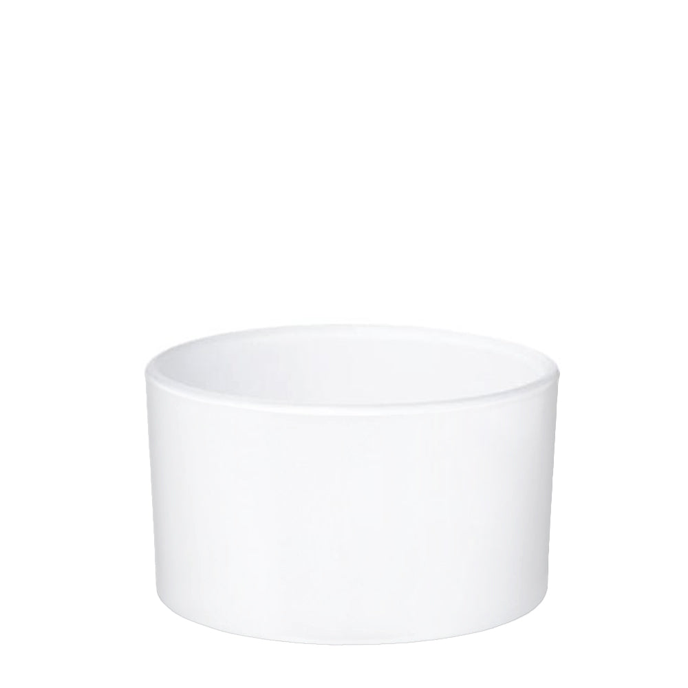 50cl Matt White Externally Sprayed Tub Candle Glass - Glass - Candle Glass - Colorlites