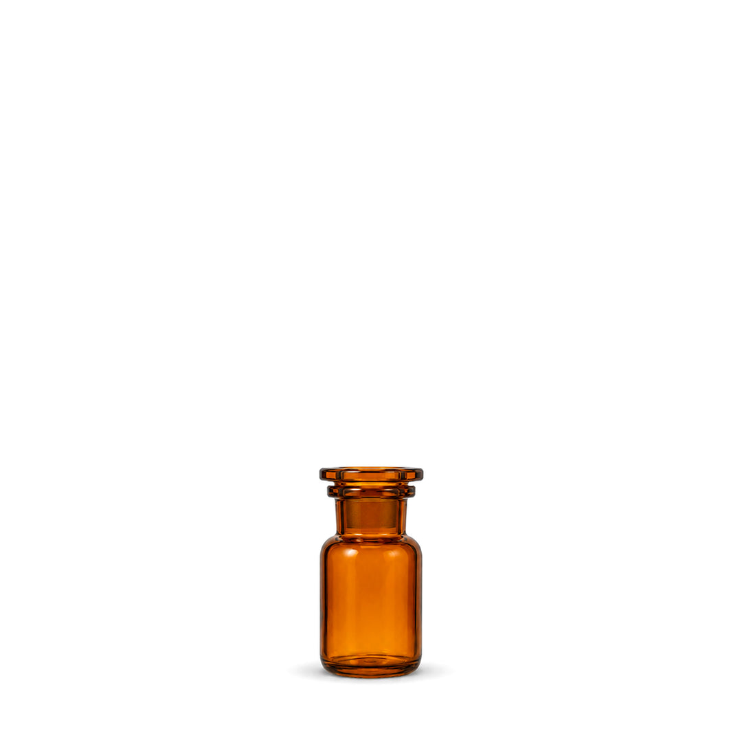 50ml Amber Glass Reagent Bottle & Ground Glass Stopper - Glass - Aromatherapy Glass - Coloured Bottles