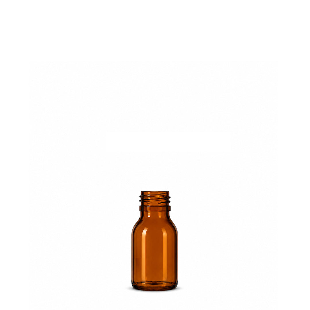 60ml Amber Glass Alpha Bottle - Glass - Medical Glass - Coloured Bottles