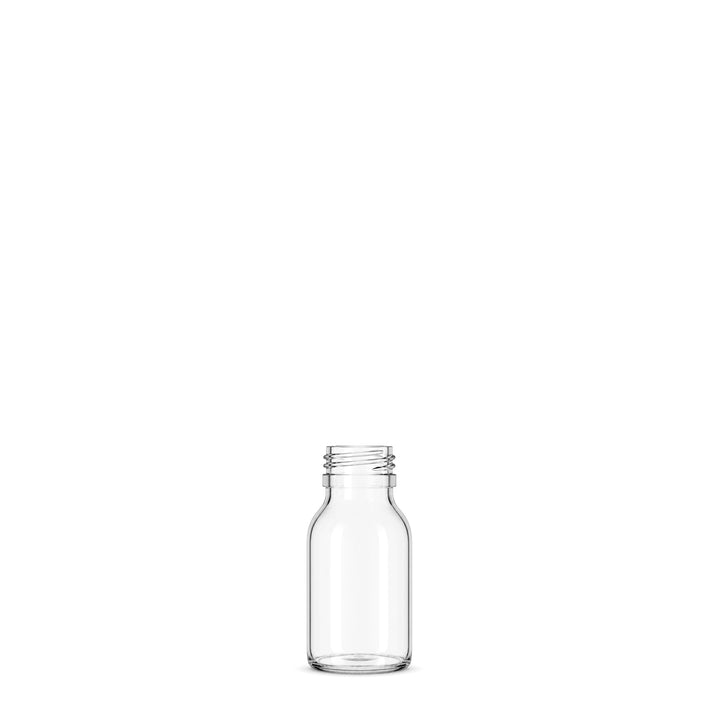 60ml Clear Glass Alpha Bottle - Glass - Medical Glass - Coloured Bottles