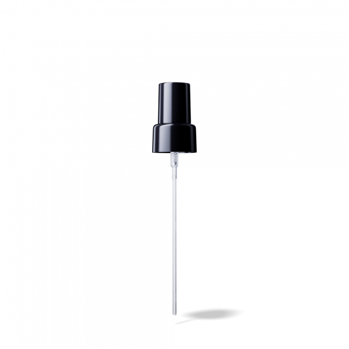 Miron - Mist sprayer Sinfonia, 22/410, PP, black, glossy, dose 0.10ml, black overcap (Mira 50) - Pumps - Miron