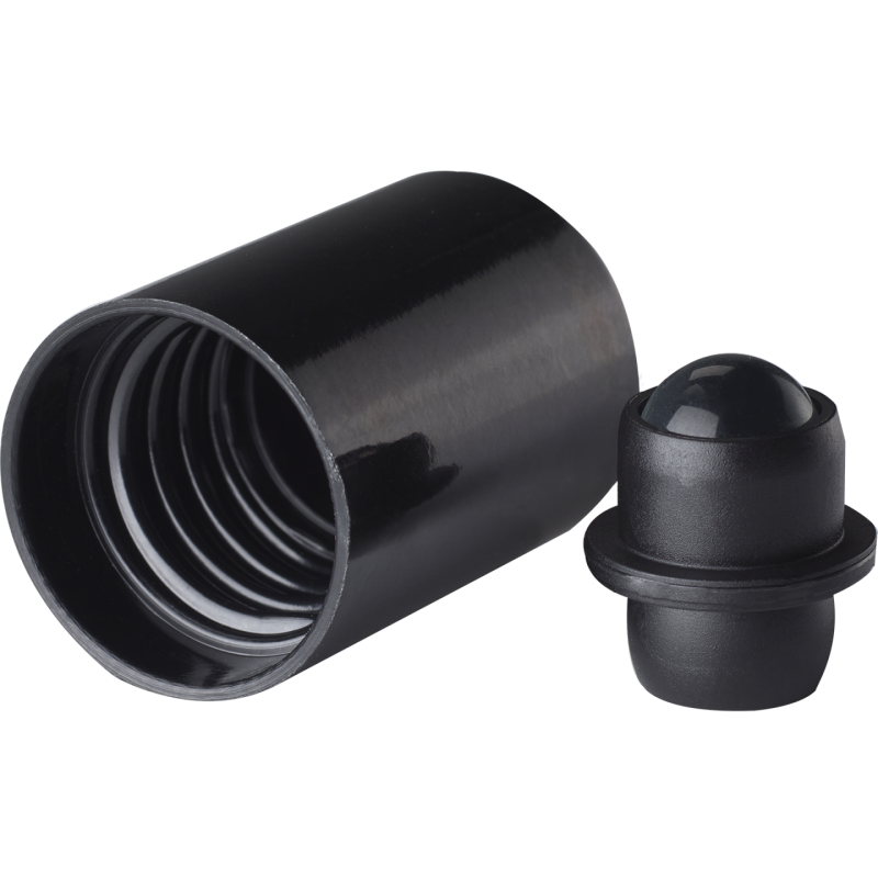 Miron - Roll-on Cap DIN18, Polished Glass Ball, Black Cap (Orion) - Caps - Miron