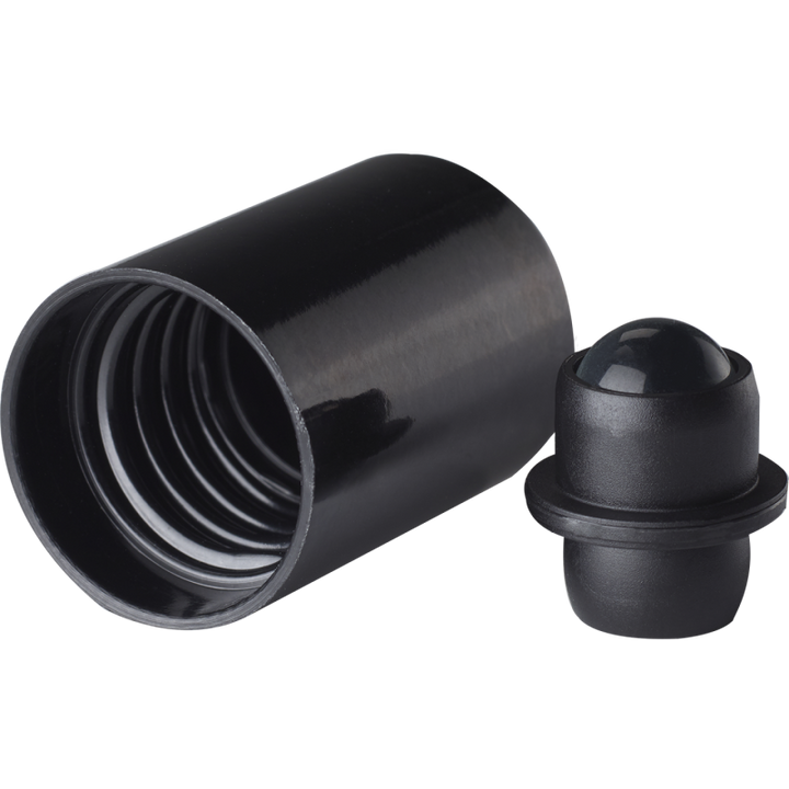 Miron - Roll-on Cap DIN18, Polished Glass Ball, Black Cap (Orion) - Caps - Miron