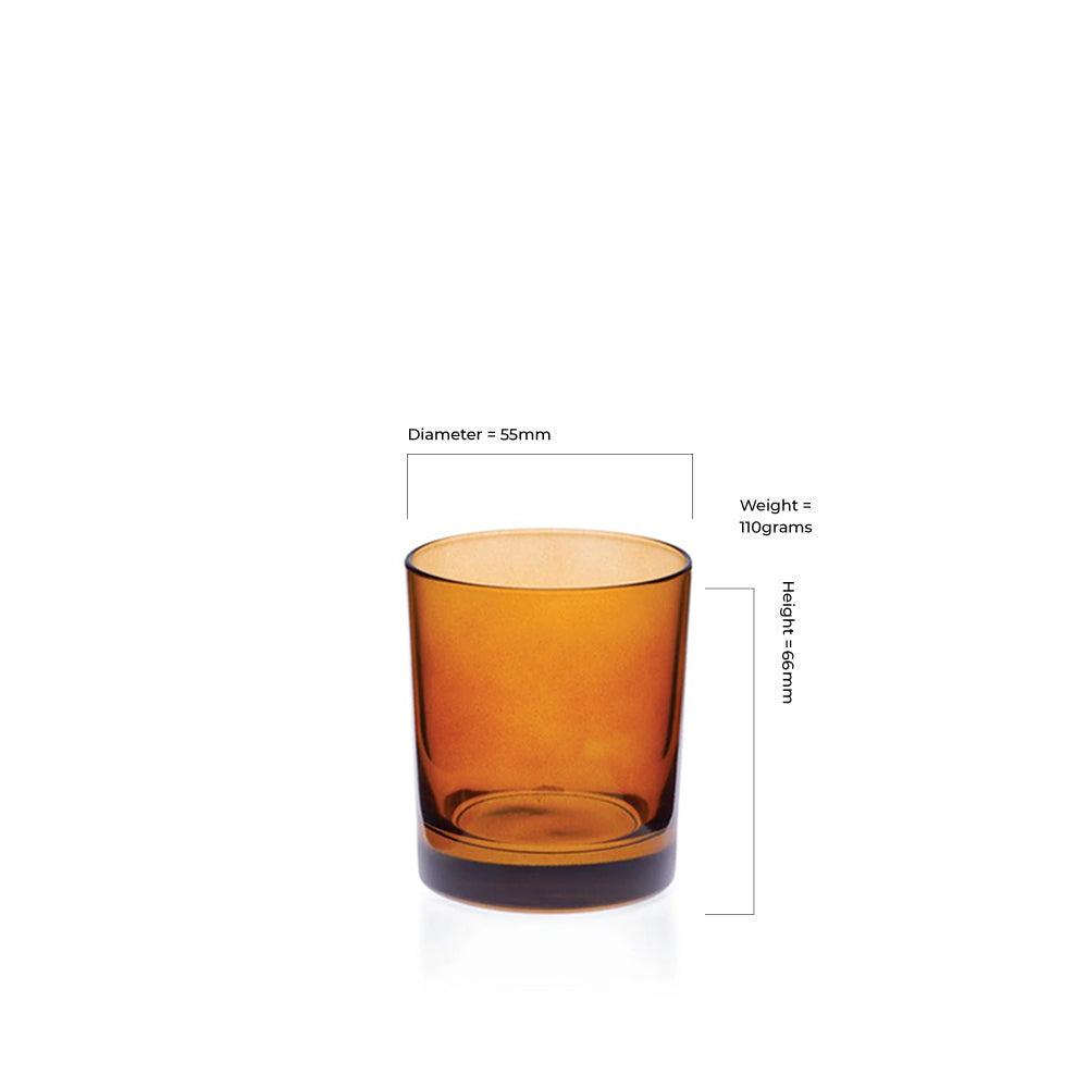 9cl Amber Meredith Candle Glass - Glass - Candle Glass - Colorlites