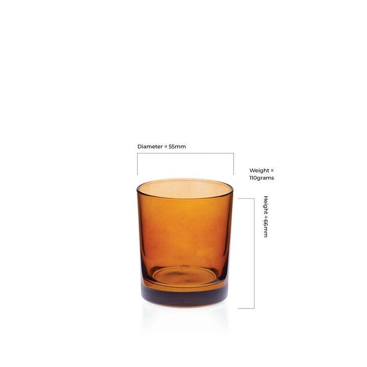 9cl Amber Meredith Candle Glass - Glass - Candle Glass - Colorlites