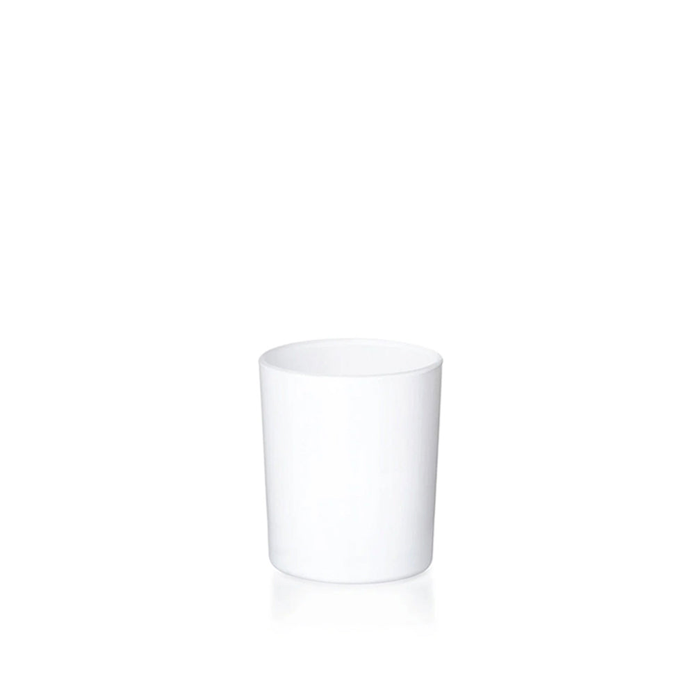 9cl Matt White Meredith Candle Glass - Glass - Candle Glass - Colorlites