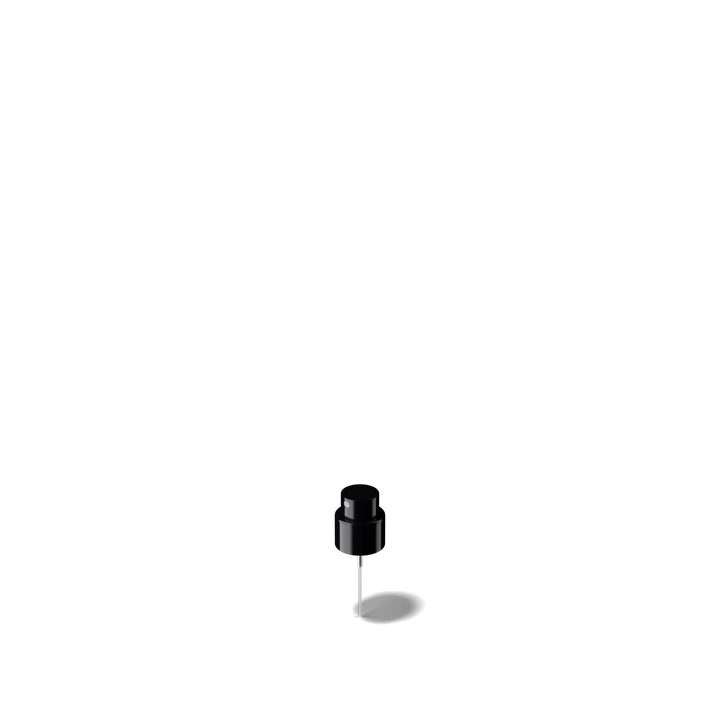 Miron - Spray cap Precious 18/400 Aluminium glossy black, dose 0.07ml (Alhena 30)