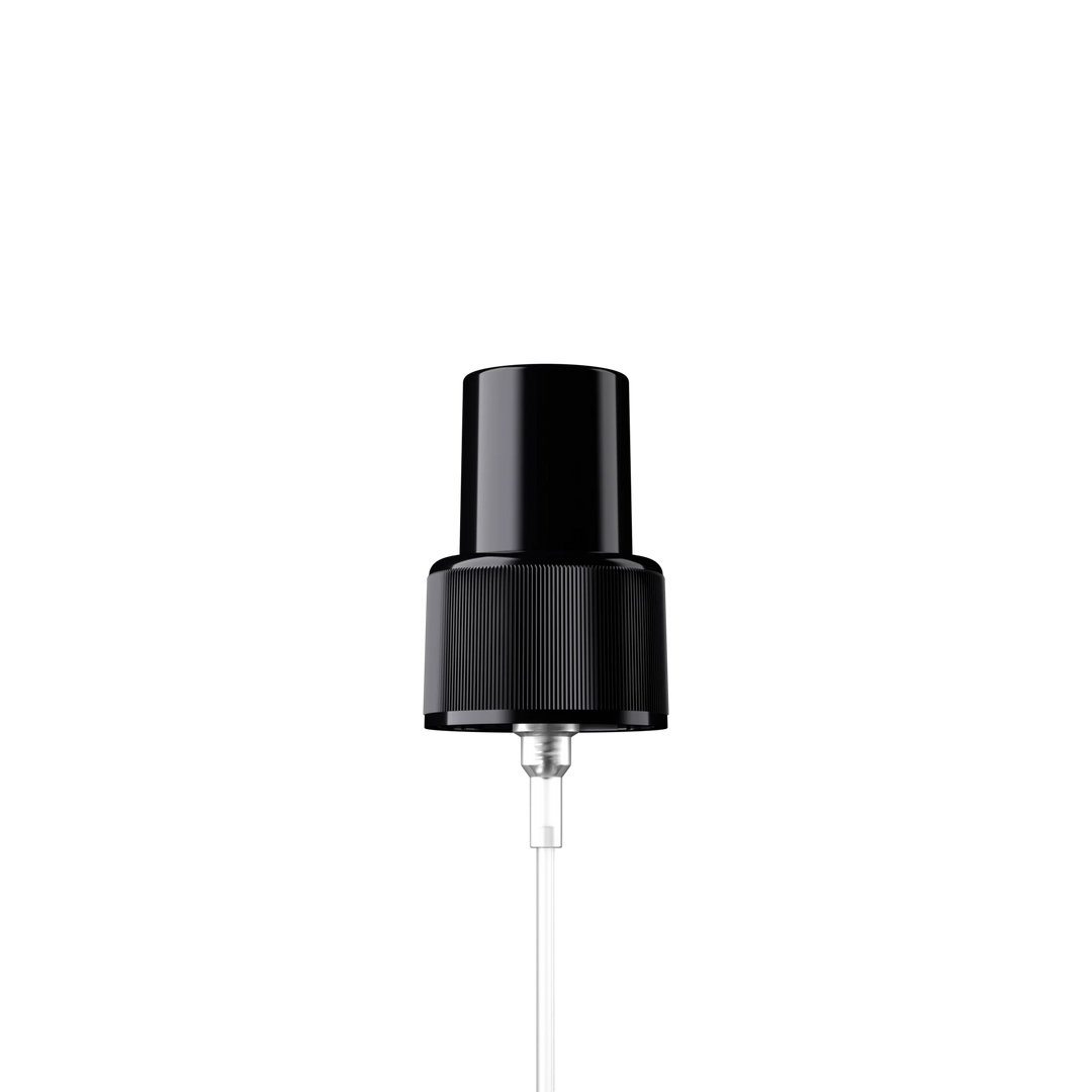 Miron - Mist sprayer Classic 24/410, PP, black, ribbed, dose 0.14ml, black overcap