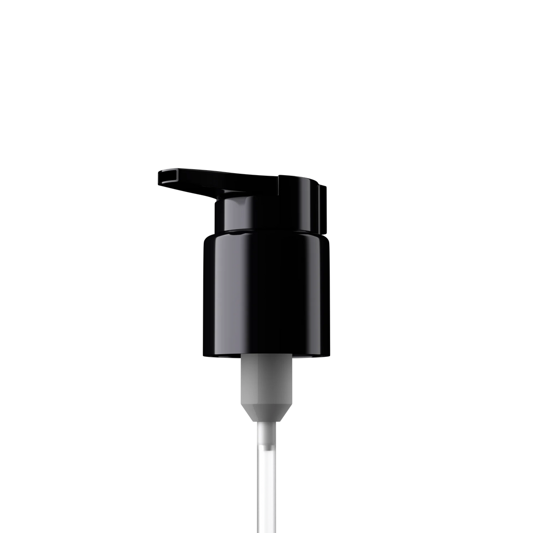 Miron - Lotion pump Extended Nozzle 24/410, PP, black, smooth, dose 0.50ml, security clip (LIN237/CAP250)