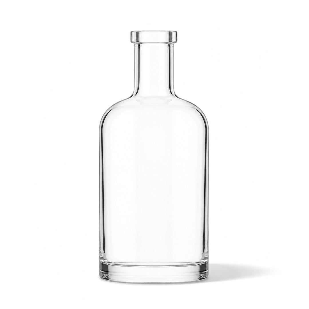 700ml Clear Glass Round Nocturne Bottle - Glass - Food Glass - Coloured Bottles