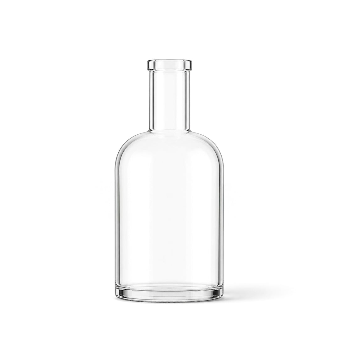 500ml Clear Glass Round Honorius Bottle (Cork Neck) - Glass - Food Glass - Coloured Bottles