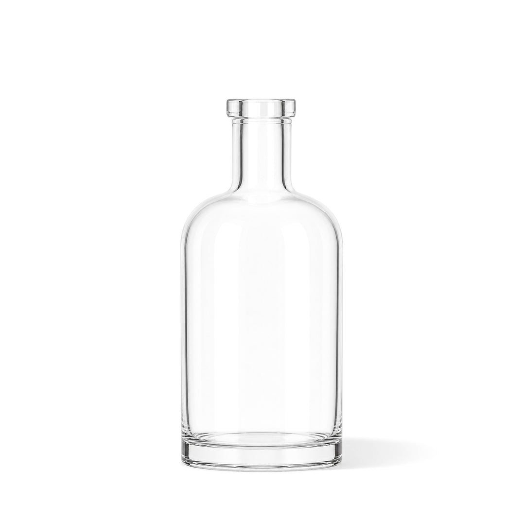 500ml Clear Glass Round Nocturne Bottle (Cork Neck) - Glass - Food Glass - Coloured Bottles