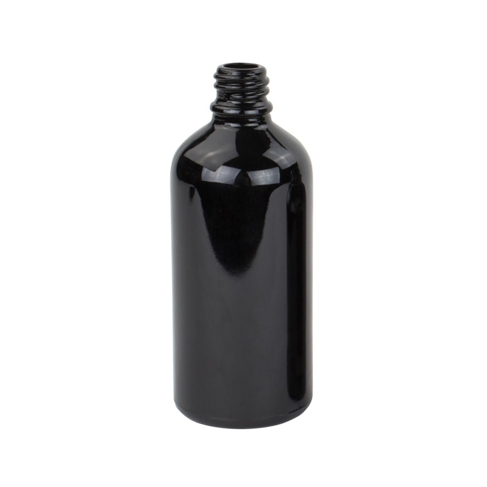 100ml Black Glass Tall Dropper Bottle - Glass - Aromatherapy Glass - Coloured Bottles