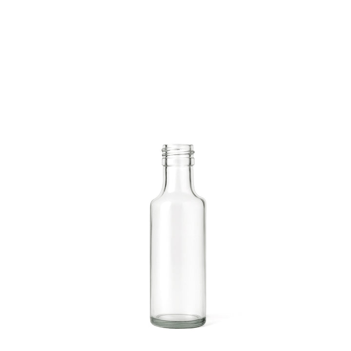 100ml Clear Glass Round Dorica Bottle (24mm Cap Size) - Glass - Food Glass - Colorlites
