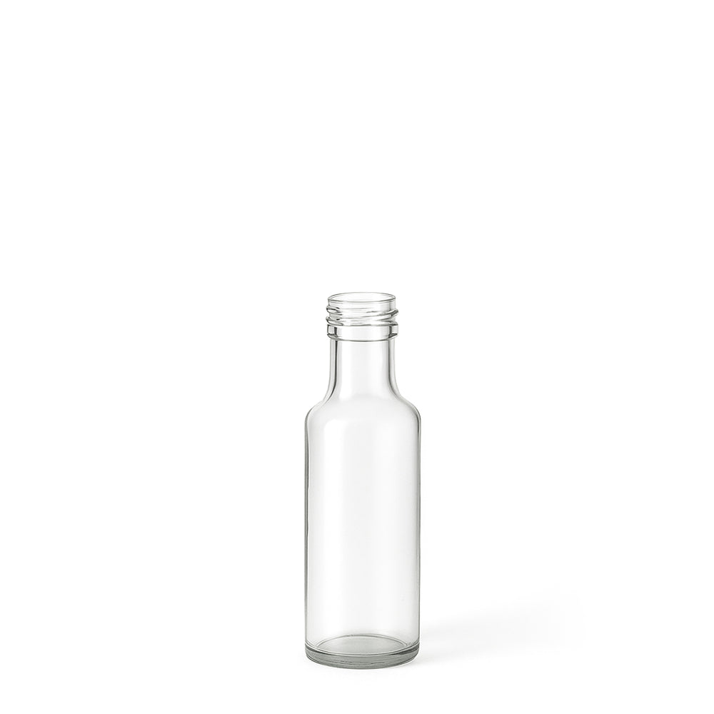 100ml Clear Glass Round Dorica Bottle (24mm Cap Size) - Glass - Food Glass - Colorlites
