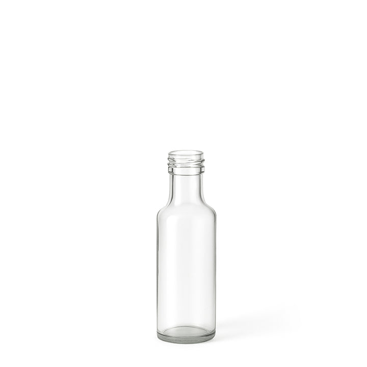 100ml Clear Glass Round Dorica Bottle (24mm Cap Size) - Glass - Food Glass - Colorlites