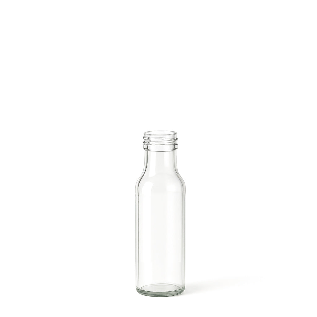 100ml Clear Glass Round Dorica Bottle (31.5mm Cap Size) - Glass - Food Glass - Colorlites