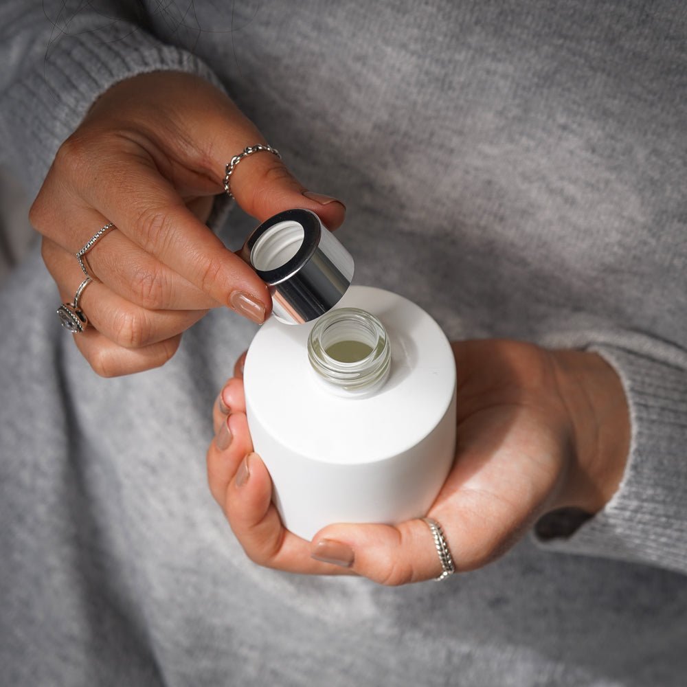 Diffuser Glass - 100ml Matt White Round Diffuser Bottle