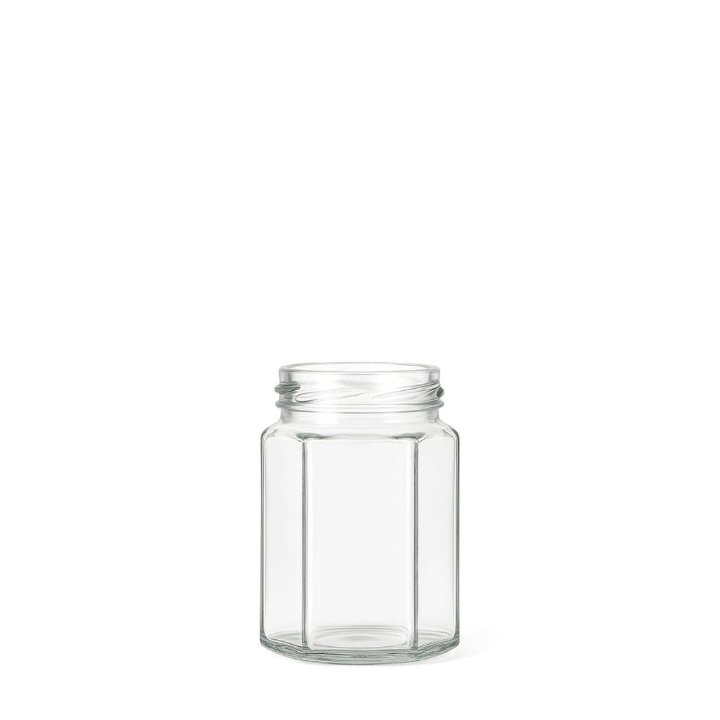 110ml Clear Glass Hexagonal Jar - Glass - Food Glass - Colorlites