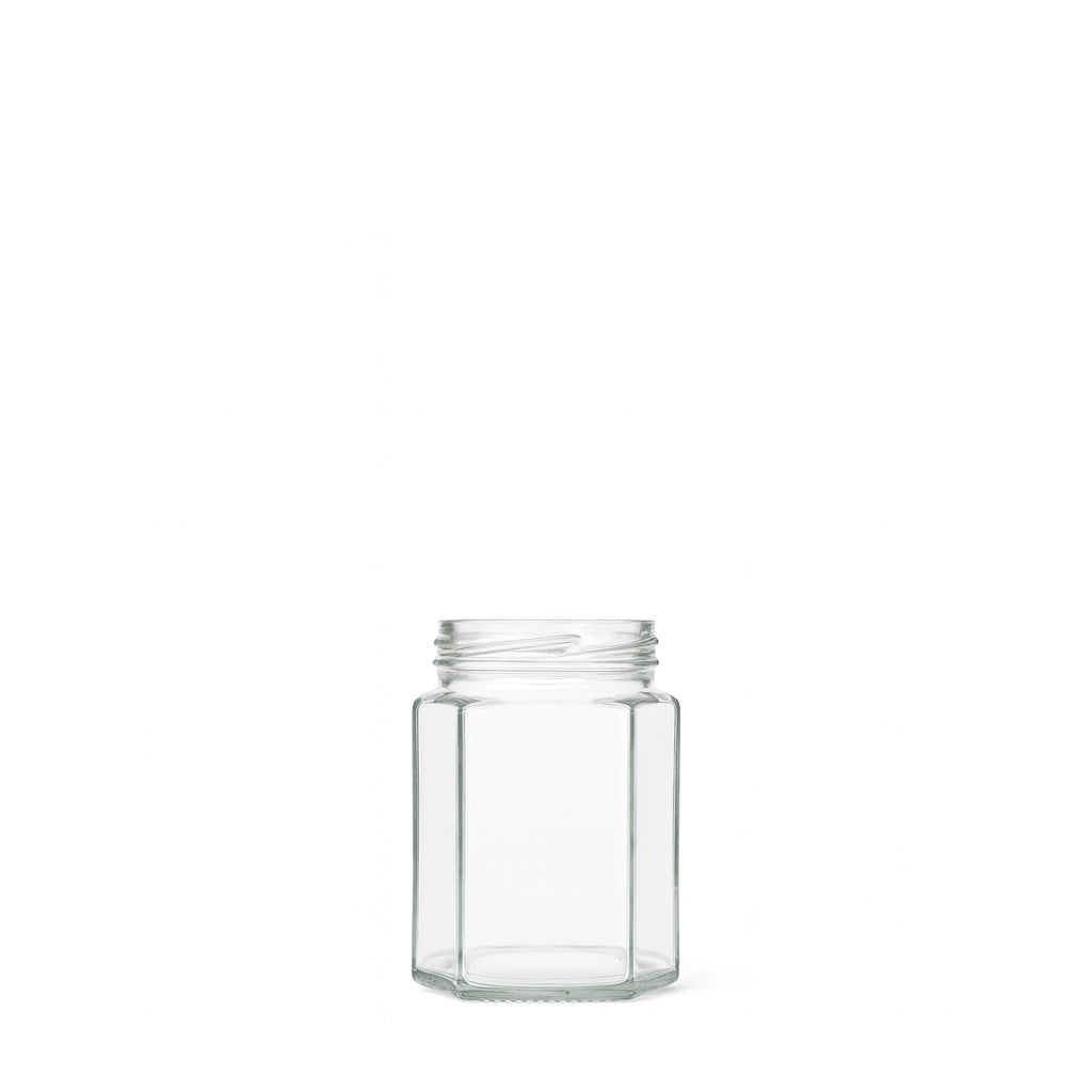 55ml Clear Glass Hexagon Jar - Glass - Food Glass - Colorlites