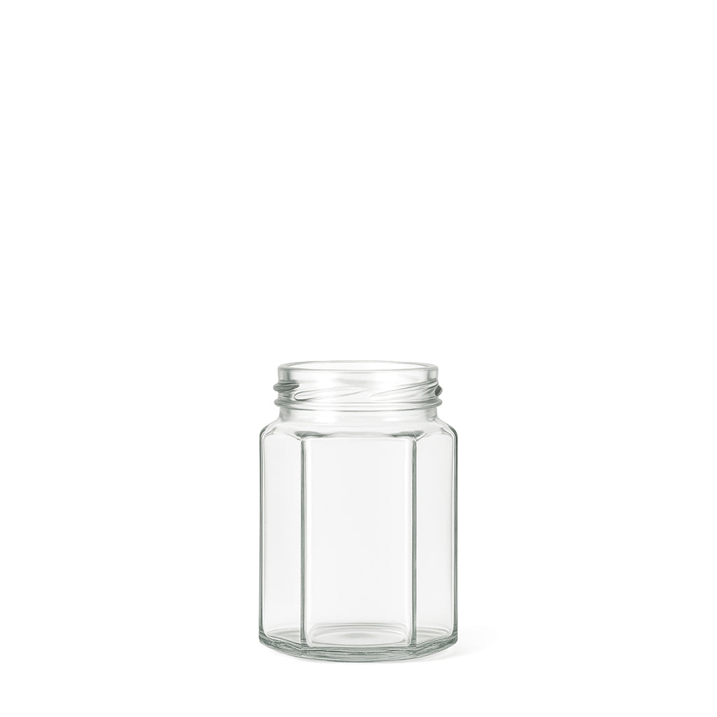 110ml Clear Glass Hexagonal Jar - Glass - Food Glass - Colorlites