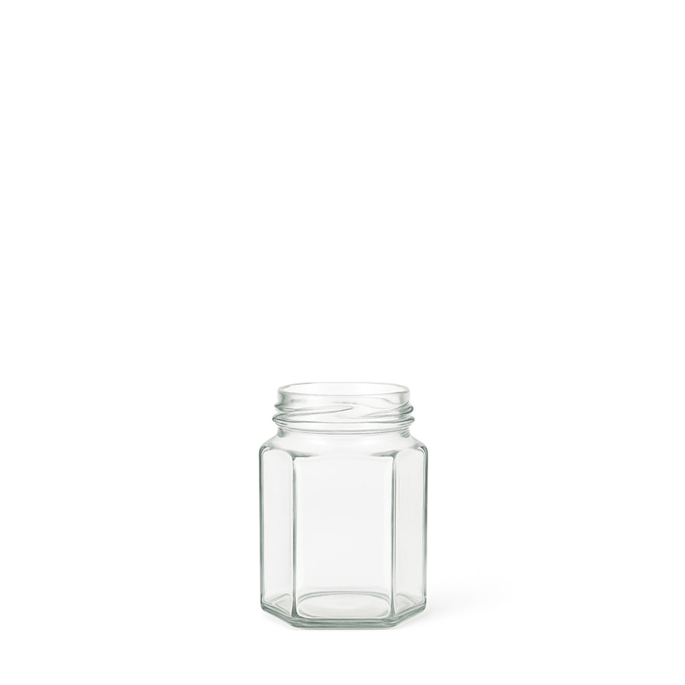 55ml Clear Glass Hexagon Jar - Glass - Food Glass - Colorlites