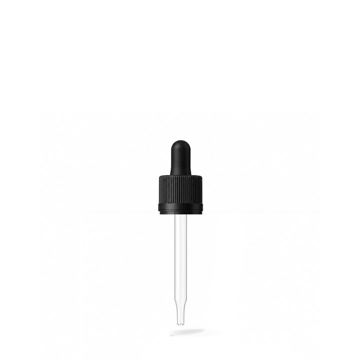 GL18 10 ml, 59 mm, schwarze Pipette, kindersicher, T/E
