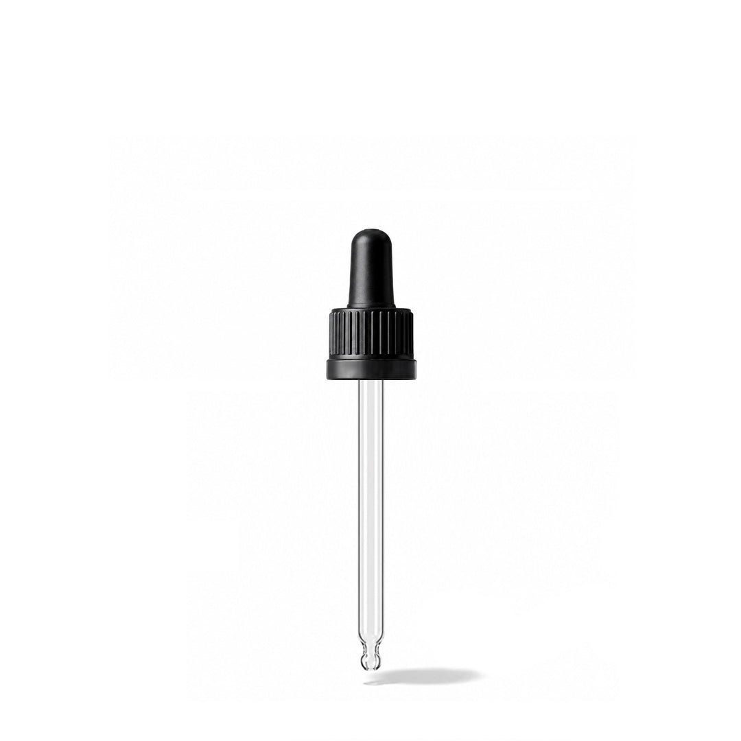 Botthle Container Dropper Bottles & Pipettes - GL18 30ml 77mm Black Pipette T/E