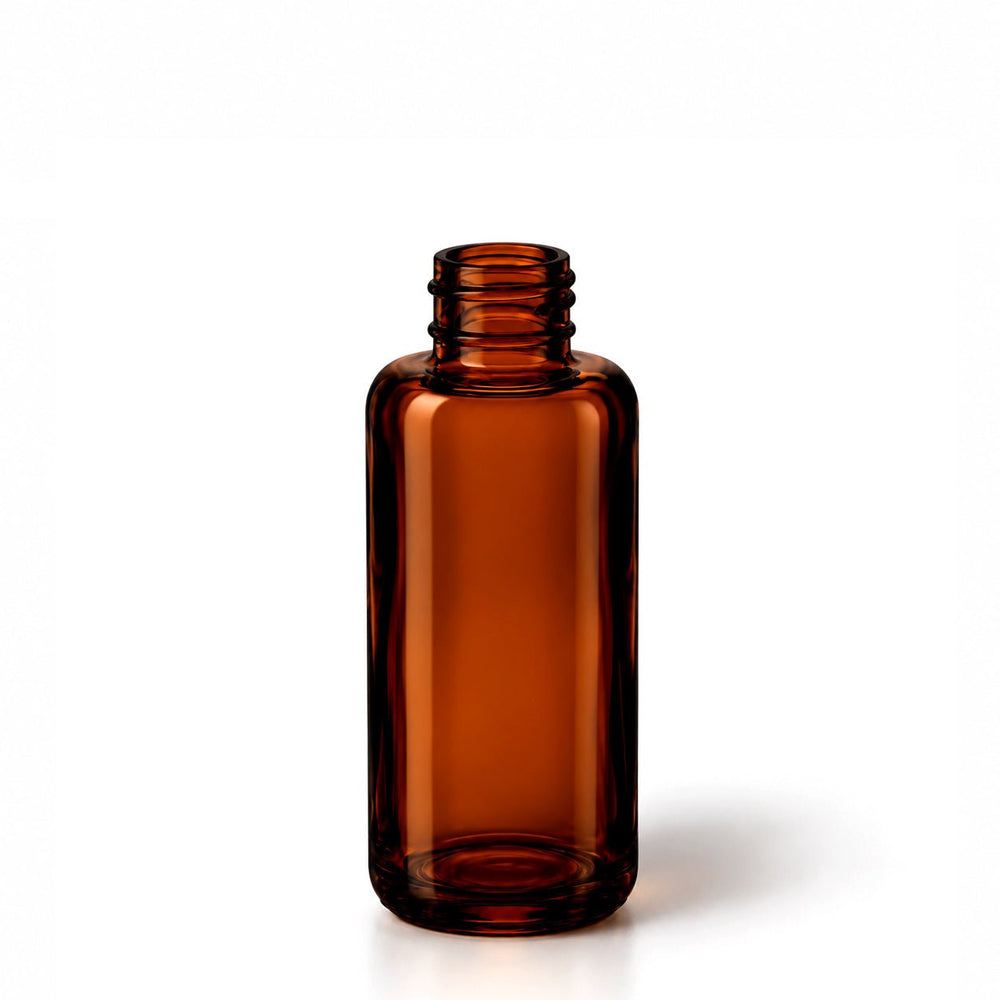 100ml Amber Glass Derma Square Bottle (24R3) - Glass - Cosmetic Glass - Coloured Bottles