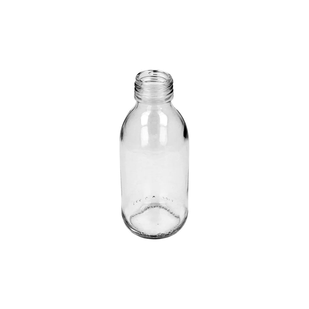 125ml Clear Glass Alpha Bottle - Glass - Medical Glass - Coloured Bottles