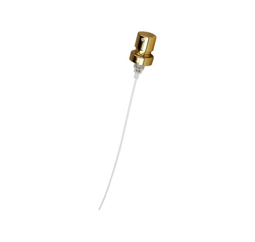FEA15 Gloss Gold Atomiser Pump - Caps - Sprays & Pumps - Coloured Bottles