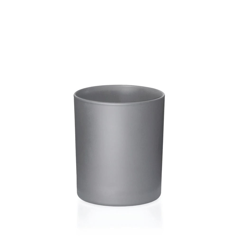 30cl Matt Grey Externally Sprayed Karen Candle Glass - Glass - Candle Glass - ColouredBottles