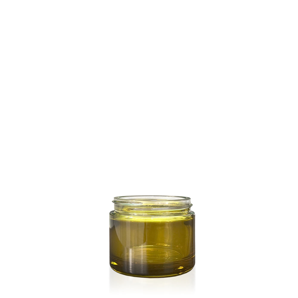 60ml Yellow Glass Cosmetic Jar (58R3) - Glass - Cosmetic Glass - Colorlites