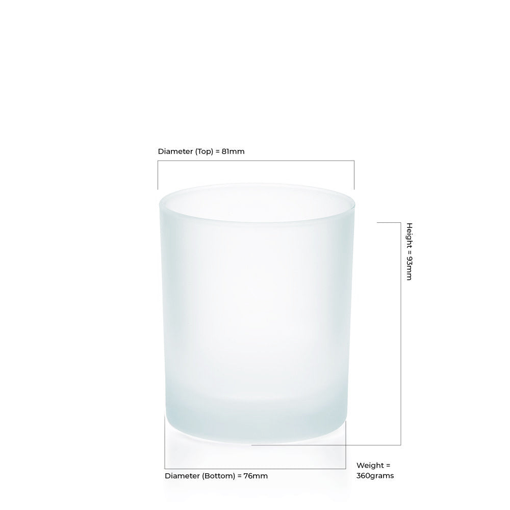 30cl Matt Arctic Externally Sprayed Lucy Candle Glass