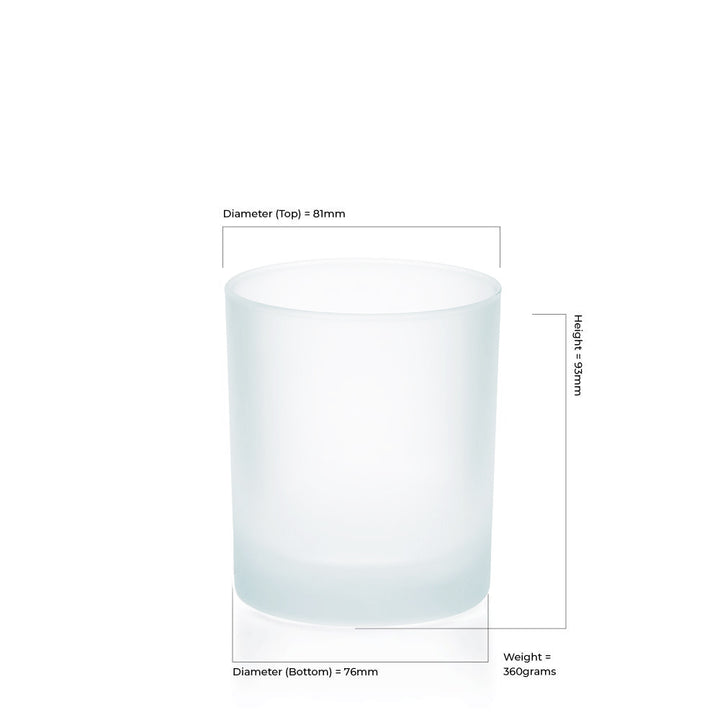 30cl Matt Arctic Externally Sprayed Lucy Candle Glass