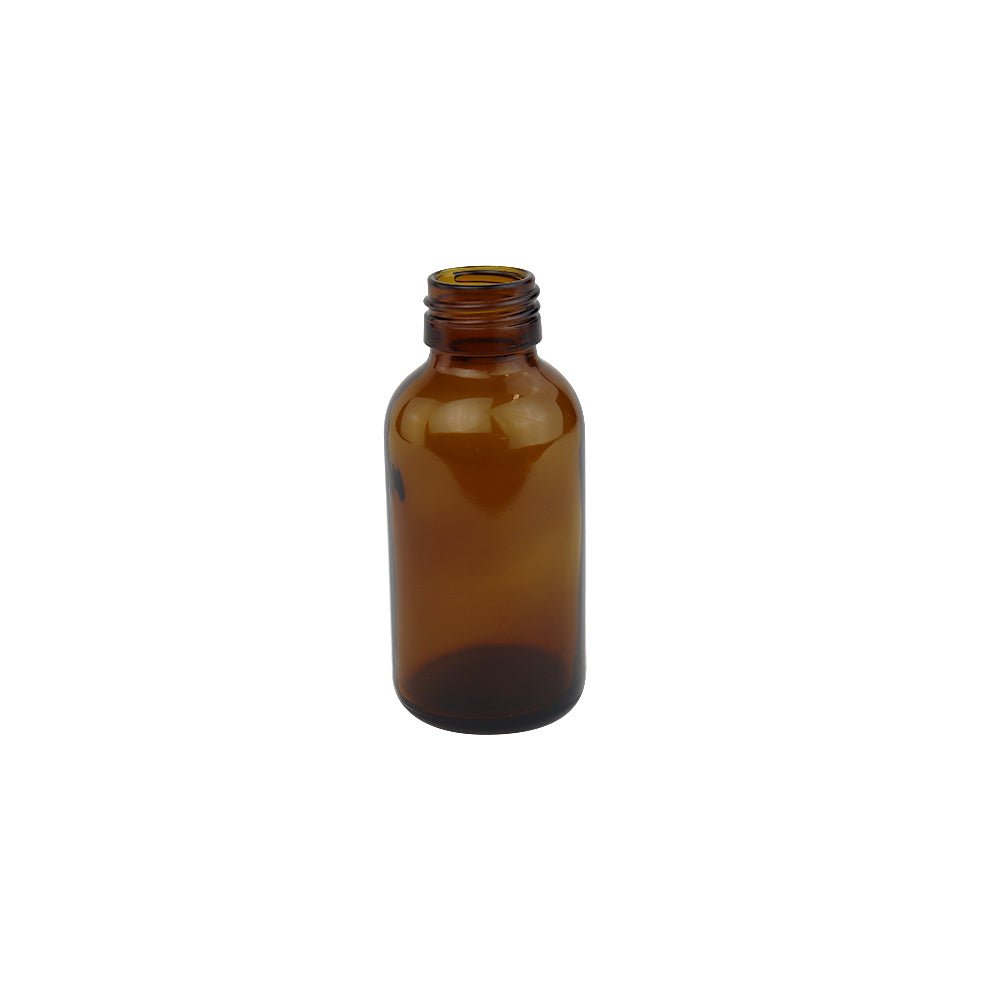 100ml Amber Glass Boston Round Bottle - Glass - Medical Glass - Coloured Bottles