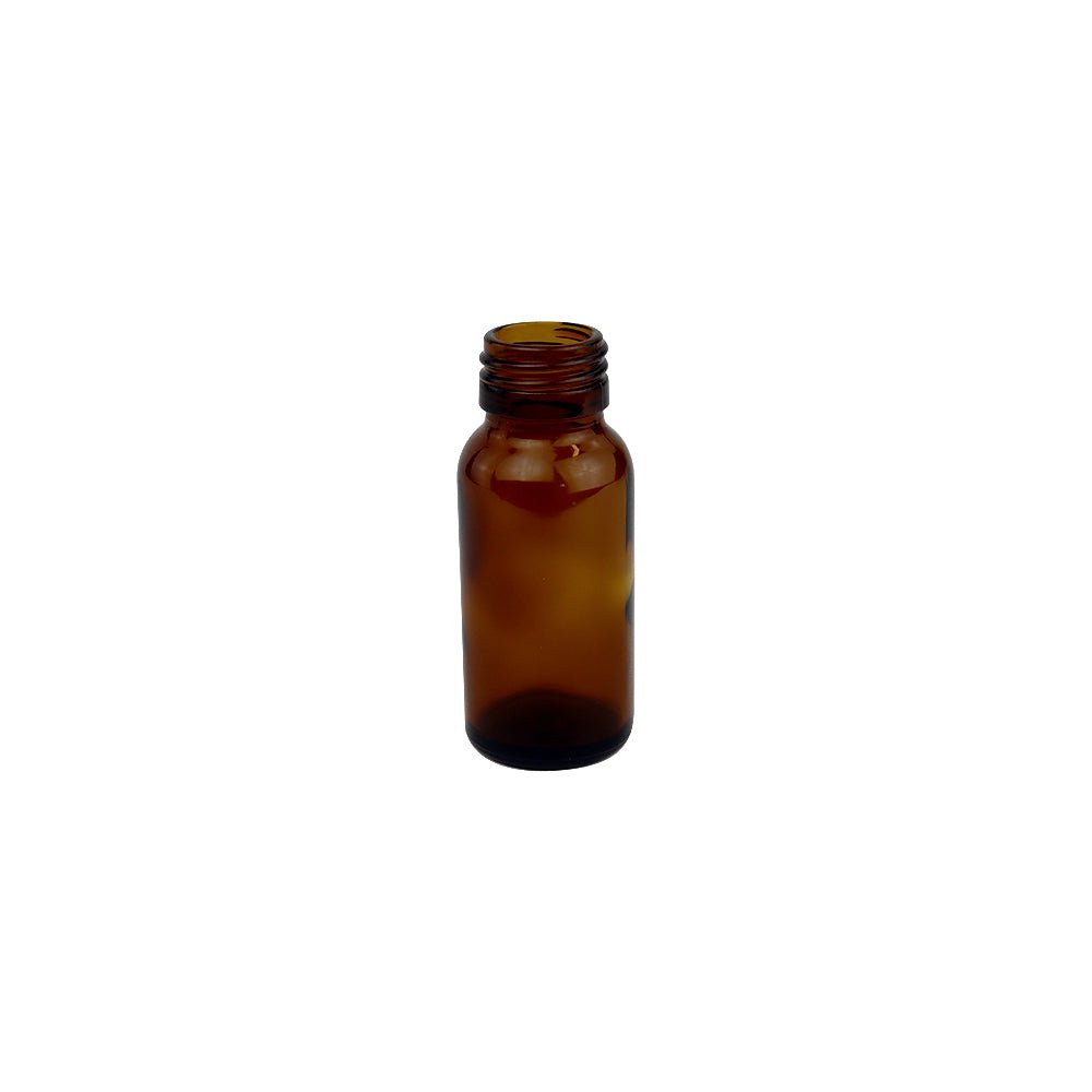 50ml Amber Glass Boston Round Bottle - Glass - Medical Glass - Coloured Bottles