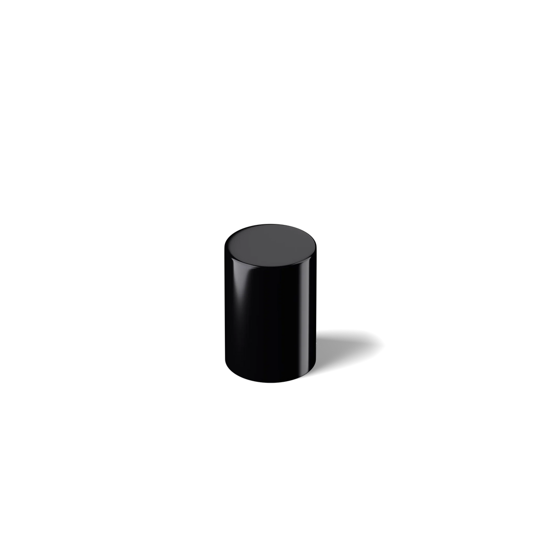 Miron - Roll-on cap DIN18, PP, black fitment, polished glass ball, black cap (Orion)