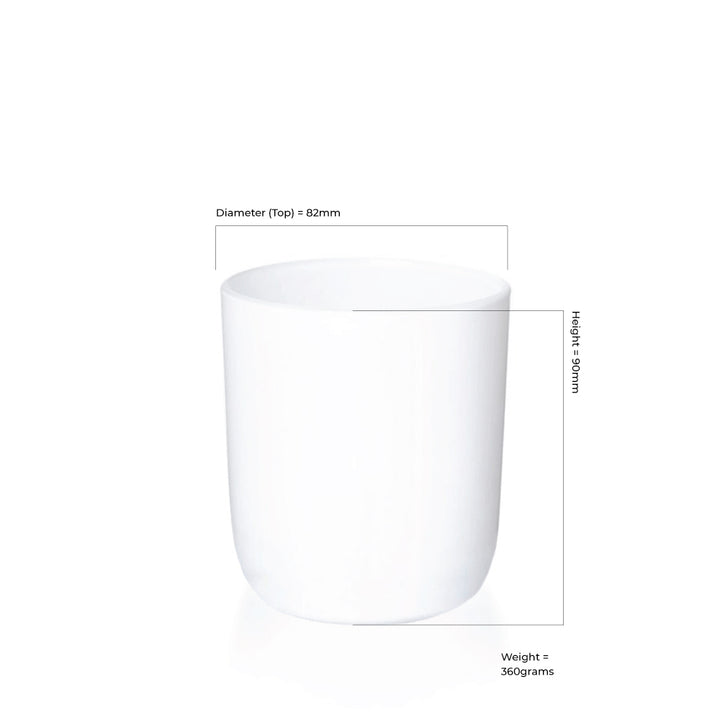 30cl Gloss White Externally Sprayed Karen U Shaped Candle Glass - Glass - Candle Glass - Coloured Bottles