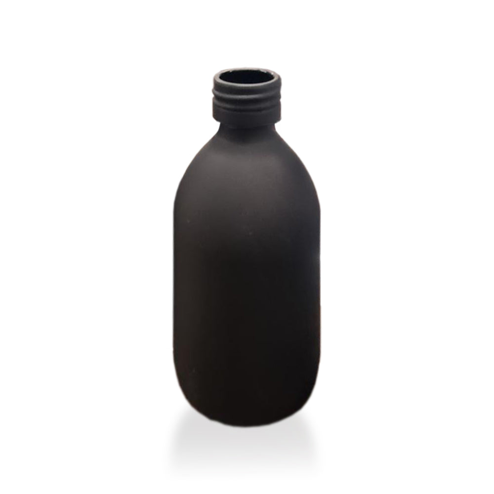 250ml Matt Black Glass Alpha Bottle