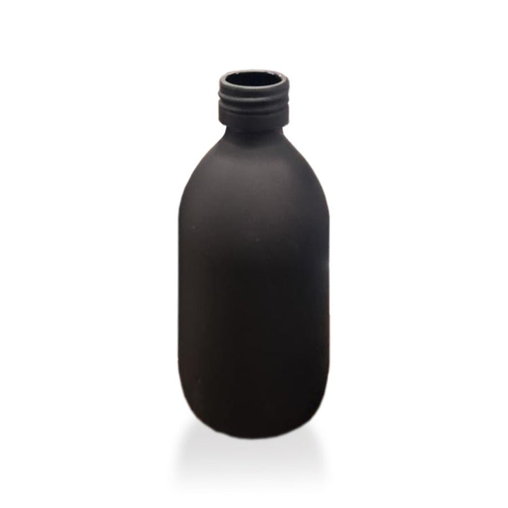 250ml Matt Black Glass Alpha Bottle - Glass - Medical Glass - Coloured Bottles