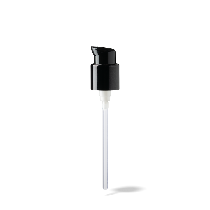 Miron - Lotion pump Metropolitan 18/400, PP/metal, black shiny collar, dose 0.15ml, twist-lock (Capella 30) - Pumps - Miron